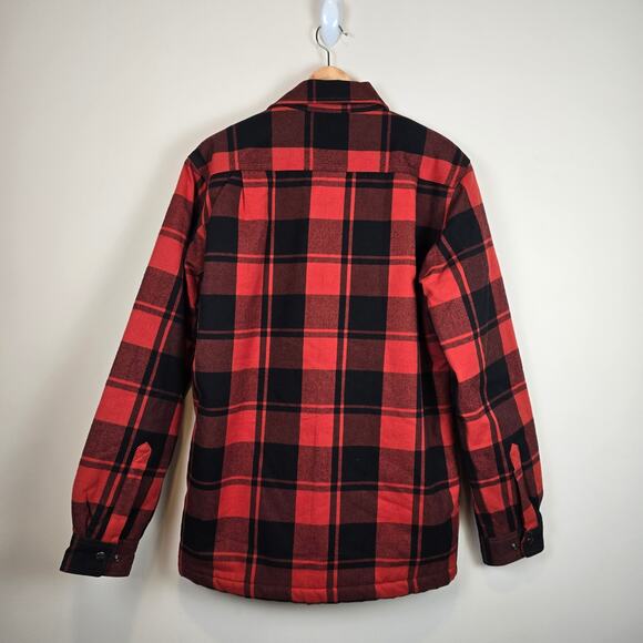 Carhartt Relaxed Fit Flannel Sherpa Lined Men Sz S Shirt Jacket TJ4452-M Plaid - Picture 5 of 5